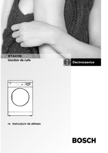 Manual Bosch WTA4100 Mașină de spălat