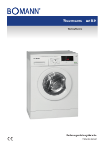 Bedienungsanleitung Bomann WA 5834 Waschmaschine
