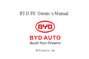 Bruksanvisning BYD F0 (2012)
