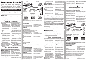 Mode d’emploi Hamilton Beach 31157 Four