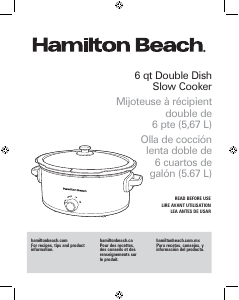 Manual de uso Hamilton Beach 33569 Slow cooker