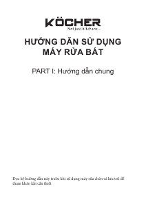 Hướng dẫn sử dụng Köcher X10 PRO Máy rửa chén