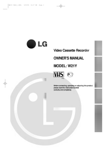 Handleiding LG W21Y Videorecorder