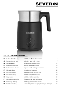 Bruksanvisning Severin SM 3589 Mjölkskummare
