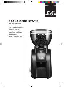 Bruksanvisning Solis 1662 Scale Zero Static Kaffekvarn
