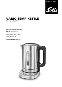 Bedienungsanleitung Solis 5516 Vario Temp Wasserkocher