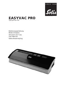 Bedienungsanleitung Solis 569 Easyvac Pro Vakuumierer