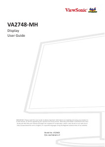 Bruksanvisning ViewSonic VA2748-MH-1T LCD skärm