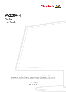 Bruksanvisning ViewSonic VA220A-H LCD skärm