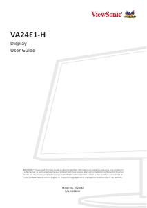Bruksanvisning ViewSonic VA24E1-H LCD skärm