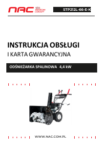 Instrukcja NAC STP212L-66-E-K Odśnieżarka