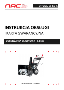 Instrukcja NAC STP212L-66-EB-K Odśnieżarka
