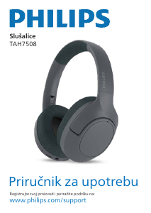 Priručnik Philips TAH7508WT Slušalica