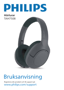 Bruksanvisning Philips TAH7508WT Hörlurar