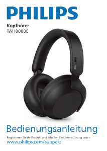Bedienungsanleitung Philips TAH8000EBK Kopfhörer
