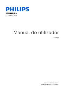 Manual Philips 77OLED820 Ambilight Televisor OLED