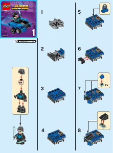 Handleiding Lego set 76093 Super Heroes Mighty Micros - Nightwing vs. The Joker