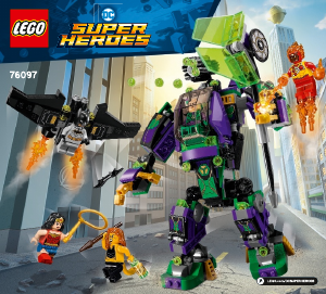 Manual Lego set 76097 Super Heroes Lex Luthor mech takedown