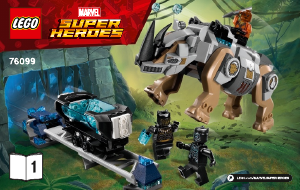Bruksanvisning Lego set 76099 Super Heroes Rhino i gruveoppgjør
