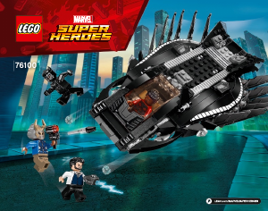Bruksanvisning Lego set 76100 Super Heroes Attack med kungligt klojaktplan