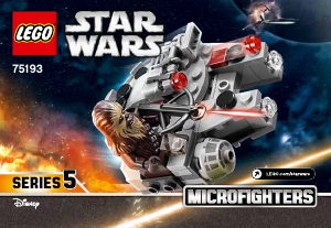 Käyttöohje Lego set 75193 Star Wars Millennium Falcon mikrohävittäjät