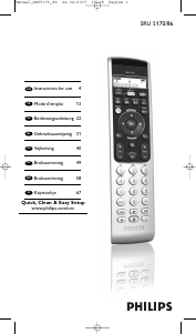 Bedienungsanleitung Philips SRU5170 Fernbedienung