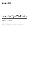 Vadovas Samsung HW-S701D Namų kino sistema