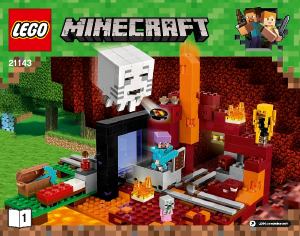 Vadovas Lego set 21143 Minecraft The Nether portalas