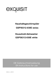 Bruksanvisning Exquisit GSP56312-030E Diskmaskin