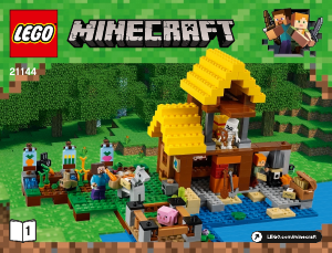 Handleiding Lego set 21144 Minecraft Het boerderijhuisje
