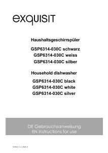 Bruksanvisning Exquisit GSP6314-030C Diskmaskin