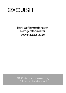 Bruksanvisning Exquisit KGC232-60-E-040C Kyl-frys