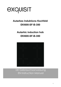 Bruksanvisning Exquisit EKI600-SF-B-R-380 Häll