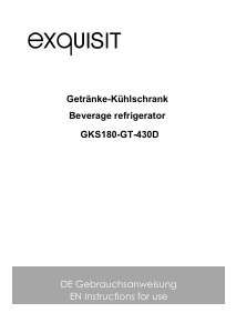 Bedienungsanleitung Exquisit GKS180-GT-430D Kühlschrank