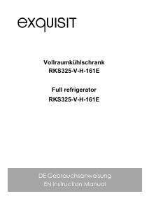 Bedienungsanleitung Exquisit RKS325-V-H-161E Kühlschrank