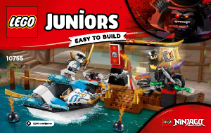 Manual Lego set 10755 Juniors Zanes ninja boat pursuit