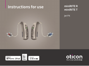 Manual Oticon Jet PX 1 miniRITE T Hearing Aid