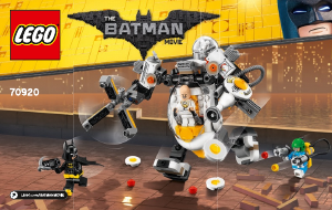 Kullanım kılavuzu Lego set 70920 Batman Movie Egghead Robot Yemek Savaşı