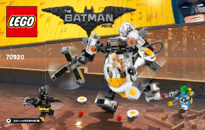 Manual Lego set 70920 Batman Movie Egghead mech food fight