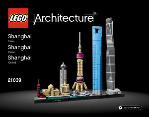 Manual Lego set 21039 Architecture Shanghai