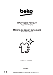 Manual BEKO B3WF U 7724 MB Mașină de spălat