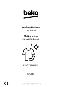Bruksanvisning BEKO B5WFT89418MW Tvättmaskin