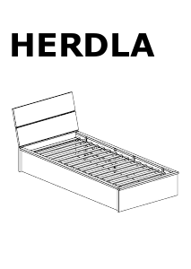 Priročnik IKEA HERDLA (90x200) Posteljni okvir