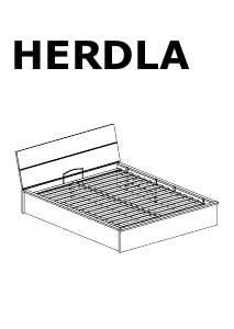 Bruksanvisning IKEA HERDLA (140x200) Sängstomme