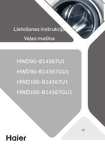 Rokasgrāmata Haier HWD90-B14367U1 Veļas mašīna ar žāvētāju