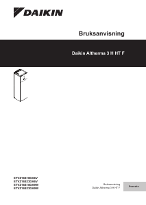 Bruksanvisning Daikin ETVZ16S18DA6V Altherma Värmepanna