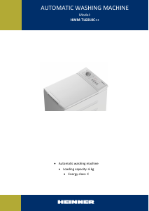 Bruksanvisning Heinner HWM-TL6010C++ Tvättmaskin