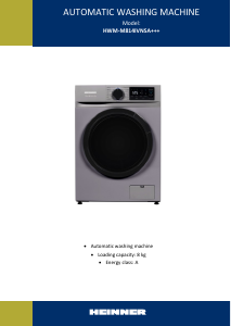 Bruksanvisning Heinner HWM-M814IVNSA+++ Tvättmaskin