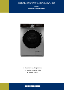 Bruksanvisning Heinner HWM-M1014IVKSA+++ Tvättmaskin