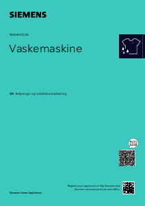 Brugsanvisning Siemens WG64K2ZLSN Vaskemaskine